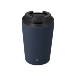 Bicchiere termico in acciaio inox riciclato con chiusura ermetica 350ml color blu mare prima vista