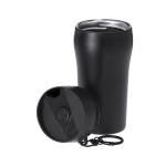 Bicchiere termico in acciaio inox riciclato con apertura a pulsante 280ml