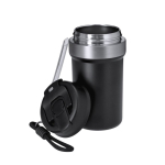 Bicchiere termico in acciaio inox riciclato con manico e cannuccia 490ml