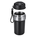 Bicchiere termico in acciaio inox riciclato con manico e cannuccia 490ml