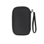 Custodia organizer da viaggio in PU con zip e protezione RFID