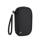 Custodia organizer da viaggio in PU con zip e protezione RFID