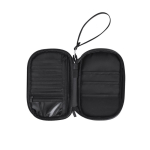 Custodia organizer da viaggio in PU con zip e protezione RFID