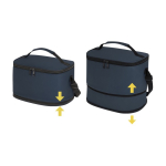 Borsa termica estensibile in similpelle e alluminio da 8 a 10L