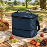Borsa termica estensibile in similpelle e alluminio da 8 a 10L