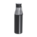 Borraccia termica in acciaio inossidabile riciclato con comodo manico 500ml color nero prima vista