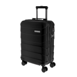 Trolley da viaggio con guscio rigido testurizzato e lucchetto TSA 40L color nero prima vista