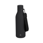 Borraccia termica in acciaio inox riciclato, finitura gommata 480ml color nero prima vista