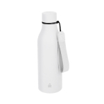 Borraccia termica in acciaio inox riciclato, finitura gommata 480ml color bianco prima vista