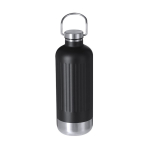 Borraccia termica in acciaio inox riciclato con tappo ermetico e manico 800ml color nero prima vista