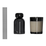 Set aromatico in vetro con diffusore da 120ml e candela profumata