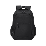 Zaino per computer portatile in RPET con 3 scomparti con cerniera 15'' color nero prima vista