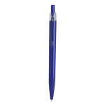 Penna a scatto in plastica con clip trasparente e inchiostro blu