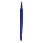 Penna a scatto in plastica con clip trasparente e inchiostro blu
