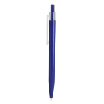 Penna a scatto in plastica con clip trasparente e inchiostro blu