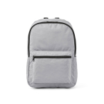 Zaino leggero in plastica riciclata con interno imbottito per PC da 15,6” color grigio vista frontale