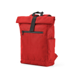 Zaino con chiusura arrotolabile in plastica riciclata per PC da 15,6'' color rosso