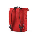 Zaino con chiusura arrotolabile in plastica riciclata per PC da 15,6'' color rosso seconda vista