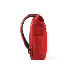 Zaino con chiusura arrotolabile in plastica riciclata per PC da 15,6'' color rosso terza vista