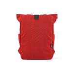 Zaino con chiusura arrotolabile in plastica riciclata per PC da 15,6'' color rosso seconda vista