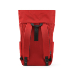 Zaino con chiusura arrotolabile in plastica riciclata per PC da 15,6'' color rosso terza vista