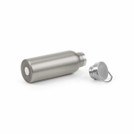 Borraccia termica in acciaio inox riciclato con finitura opaca 530ml color argento quarta vista