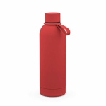 Borraccia termica in acciaio inox riciclato con manico in silicone 490ml color rosso