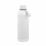 Borraccia termica in acciaio inox riciclato con manico in silicone 490ml color bianco