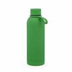 Borraccia termica in acciaio inox riciclato con manico in silicone 490ml color verde