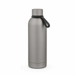 Borraccia termica in acciaio inox riciclato con manico in silicone 490ml color argento