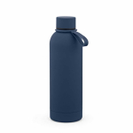 Borraccia termica in acciaio inox riciclato con manico in silicone 490ml color blu mare