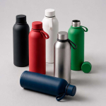 Borraccia termica in acciaio inox riciclato con manico in silicone 490ml