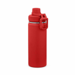Borraccia termica in acciaio inox riciclato con doppio tappo 500ml color rosso