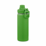 Borraccia termica in acciaio inox riciclato con doppio tappo 500ml color verde