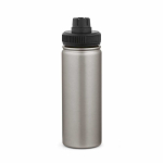 Borraccia termica in acciaio inox riciclato con doppio tappo 500ml color argento vista posteriore