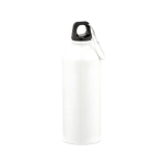 Borraccia in acciaio inossidabile riciclato con finitura lucida 510ml color bianco vista frontale