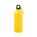 Borraccia in acciaio inossidabile riciclato con finitura lucida 510ml color giallo vista frontale
