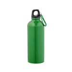 Borraccia in acciaio inossidabile riciclato con finitura lucida 510ml color verde vista frontale