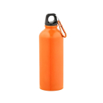 Borraccia in acciaio inossidabile riciclato con finitura lucida 510ml color arancione vista frontale