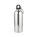 Borraccia in acciaio inossidabile riciclato con finitura lucida 510ml color argento vista frontale