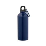 Borraccia in acciaio inossidabile riciclato con finitura lucida 510ml color blu mare vista frontale