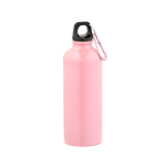 Borraccia in acciaio inossidabile riciclato con finitura lucida 510ml color rosa chiaro vista frontale