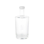 Borraccia cilindrica in vetro con tappo argentato antigoccia 540ml vista principale