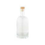 Bottiglia con corpo in vetro e tappo ermetico in legno 780ml color trasparente terza vista