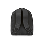 Zaino termico in poliestere riciclato con doppia cerniera 12L color nero vista posteriore