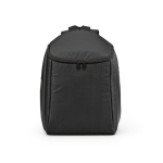 Zaino termico in poliestere riciclato con doppia cerniera 12L color nero vista frontale