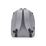 Zaino termico in poliestere riciclato con doppia cerniera 12L color grigio vista posteriore