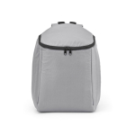 Zaino termico in poliestere riciclato con doppia cerniera 12L color grigio vista frontale