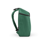 Zaino termico in poliestere riciclato con doppia cerniera 12L color verde terza vista