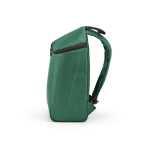 Zaino termico in poliestere riciclato con doppia cerniera 12L color verde quarta vista